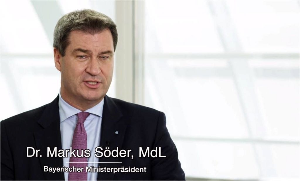 Markus Söder Grusswort-Videoscreenshot
